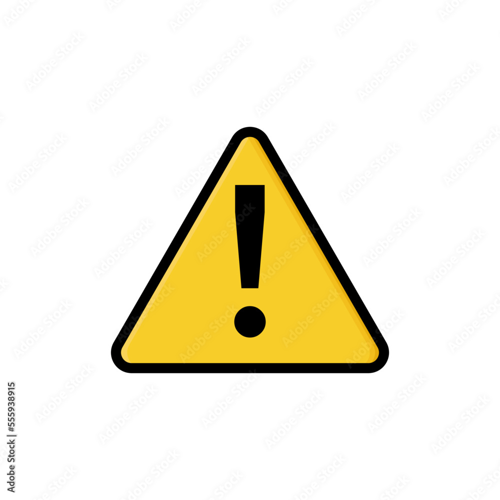 Warning Cartoon Vector Icon Illustration. Symbol Object Icon Concept Isolated Vector. Flat Cartoon Style, flat design style Warning Cartoon Vector Icon Illustration. Symbol Object Icon Concept Isolated Vector. Flat Cartoon Style, flat design style