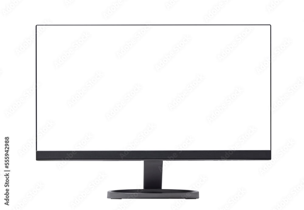 Computer monitor with blank screen Stock Photo | Adobe Stock