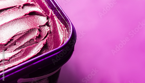 Wallpaper Mural Creamy açaí pot over purple surface. Torontodigital.ca