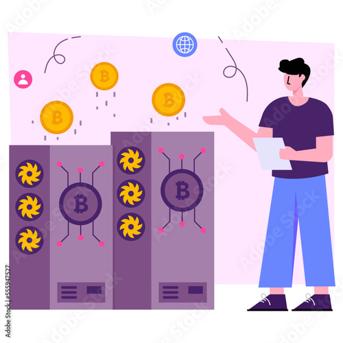 An illustration design of bitcoin 