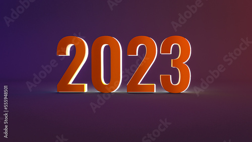 2023 3D render image new year image