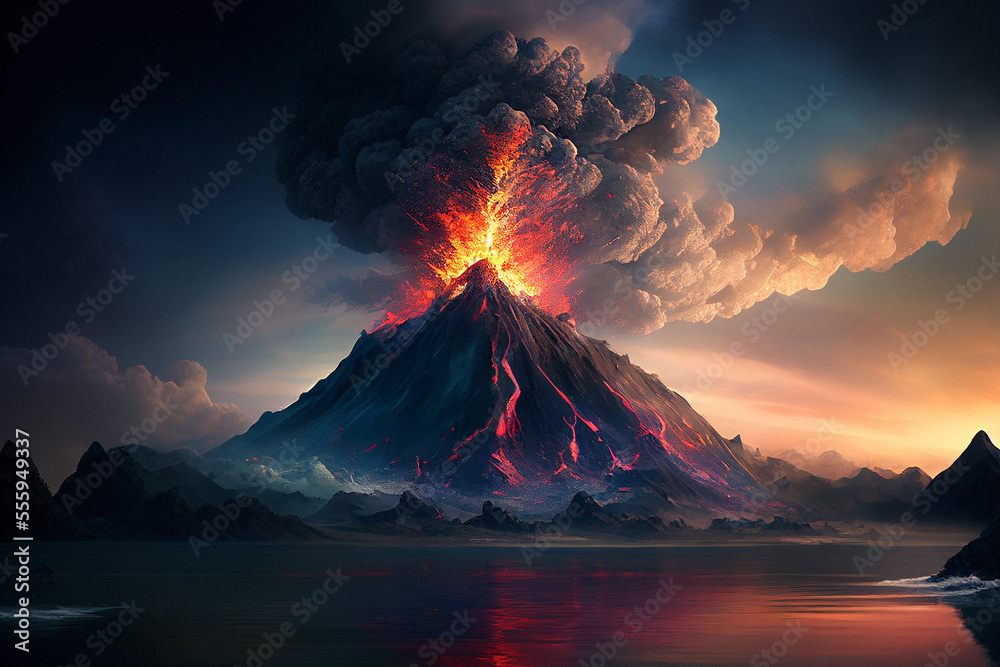 Volcanic Eruption - Generative AI
