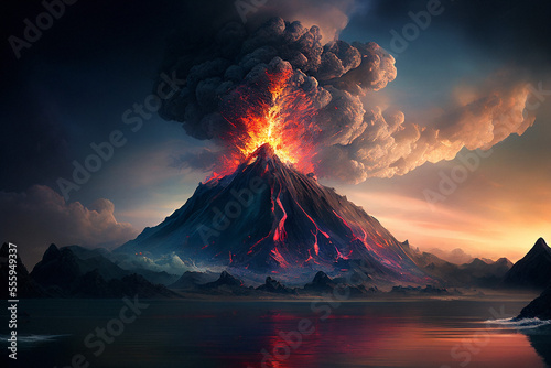 Volcanic Eruption - Generative AI © Ai Inspire