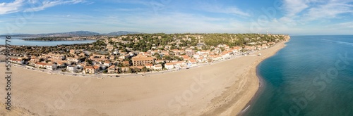 Panorama de Leucate plage (Aude, Occitanie, France)