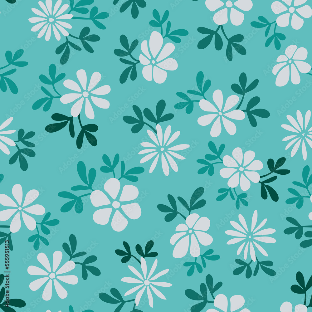 Seamless vector repeat with floral elements Seamless vector repeat with floral elements