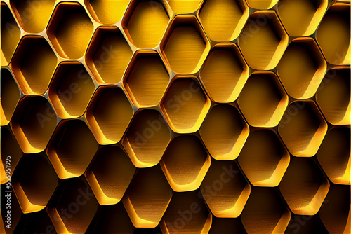 Luxury gold honeycomb background ideal for backdrops and texture