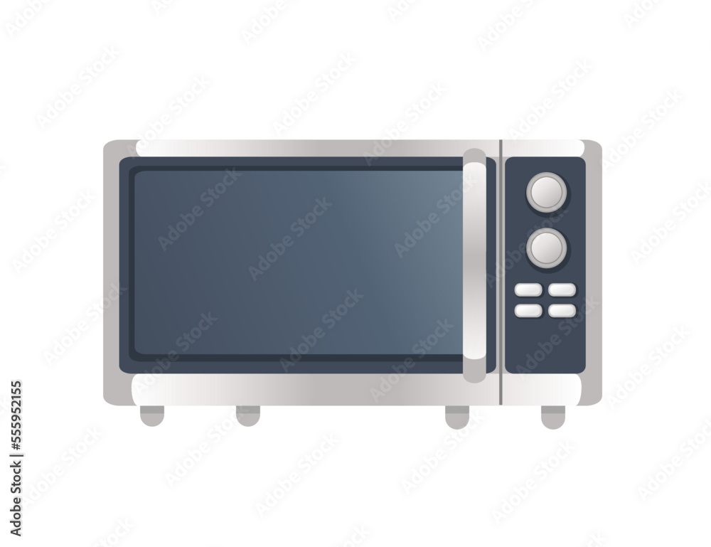 Modern style microwave vector illustration isolated on white background Modern style microwave vector illustration isolated on white background