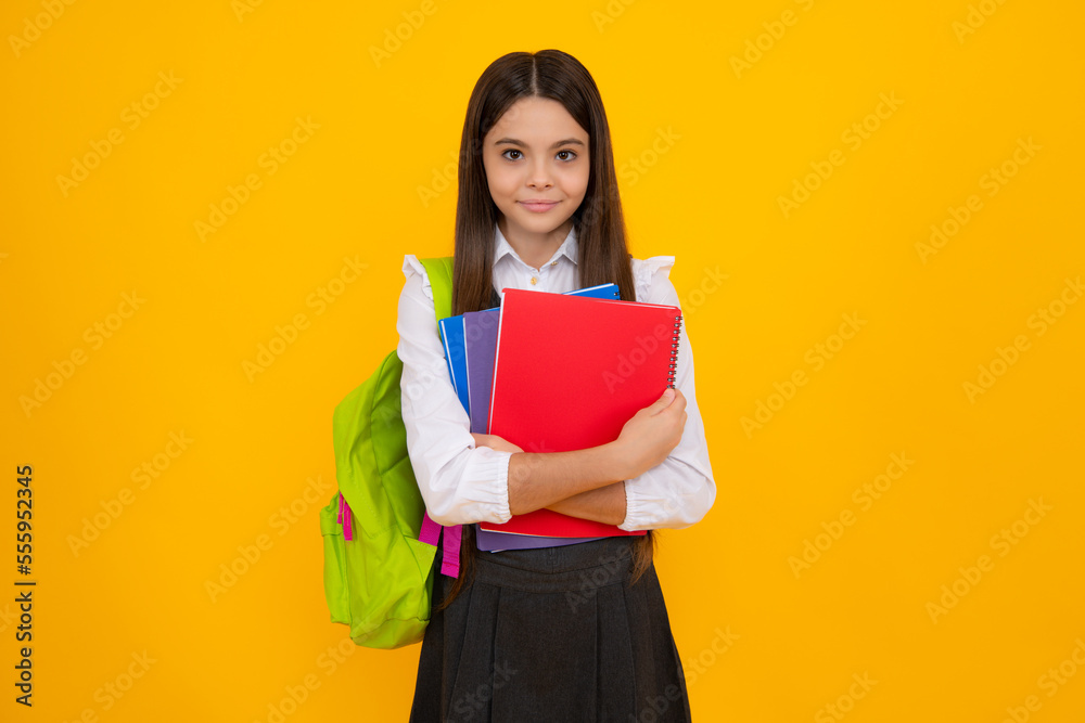 School Teenager Child Girl 12 13 14 Years Old With School Bag Book school-teenager-child-girl-12-13-14-years-old-with-school-bag-book