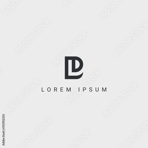 Alphabet letter PL, LP icon logo vector.