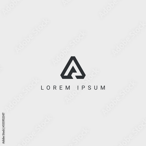 Alphabet letter AR, RA icon logo vector.