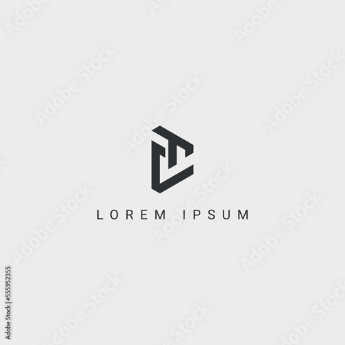 Alphabet letter CT, TC icon logo vector.