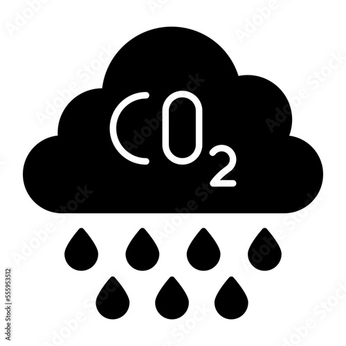 Unique design icon of acidic rain