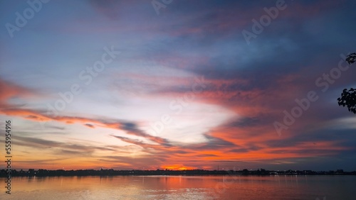 sunset over the river © pillowliketoshare