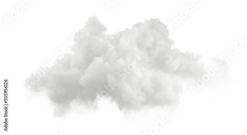 Cumulus cloud shapes isolated on transparent backgrounds 3d rendering png file