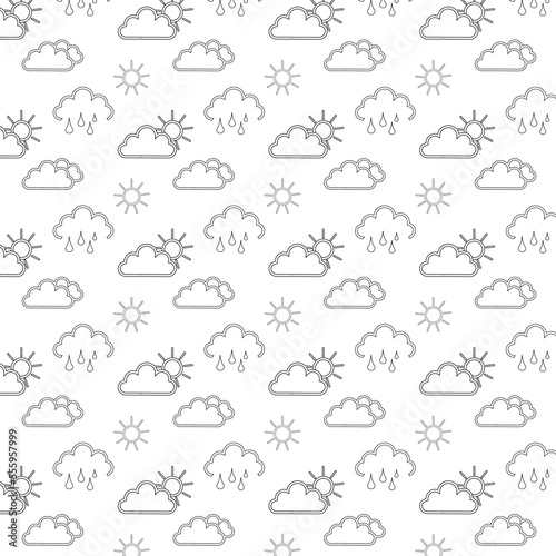 Background with weather icons.