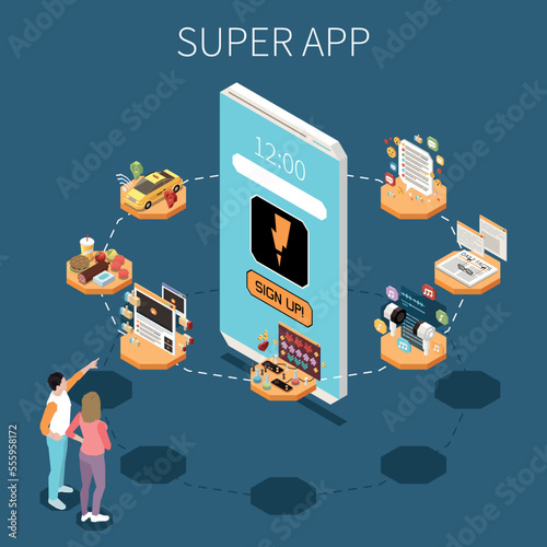 Superapp Isometric Composition