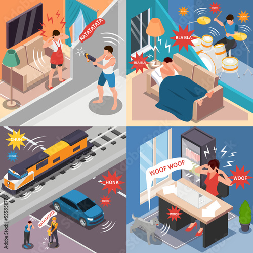 Noise Pollution Isometric 2x2 Concept