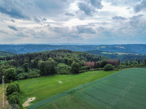 Drohnenaufnahme im Westerwald