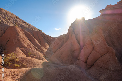 Skazka fairytale canyon close to lake Issyk-Kul, Tosor, Kyrgyzstan photo