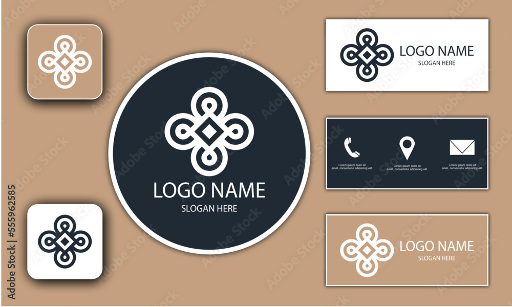 Naklejka premium Logo monogram design