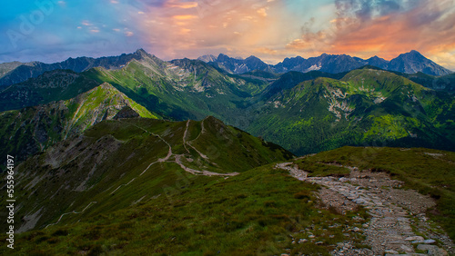 Obraz na płótnie Tatry polskie.Szczyty i doliny. w salonie
