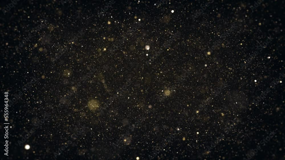 Particles Flickering In Fluid Space Background/ 4k animation of an abstract backgroud with floating particles inside fluid space with ambient occlusion and depth of field blur
