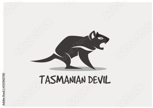 Wild Tasmanian devil illustration