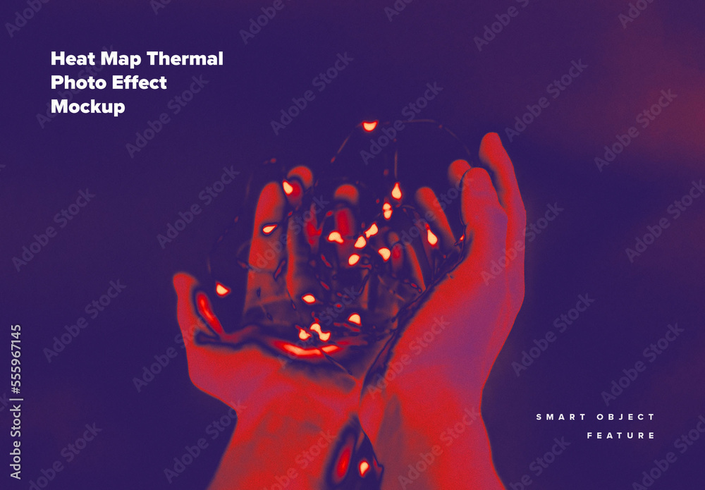 Heat Map Thermal Photo Effect Stock Template Adobe Stock