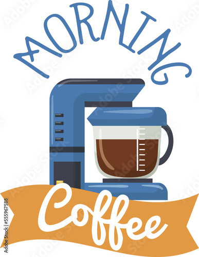 Coffee design for cafe shop, vector illustration. Label with sign, cup, bean ...