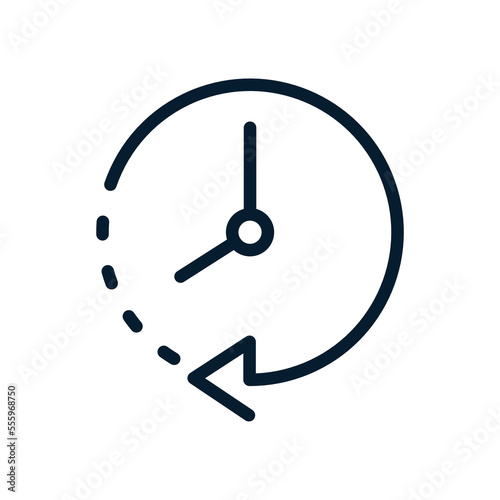 Concept of deadline, interval timer, instant or short period. Vector icon isolated on white background.
