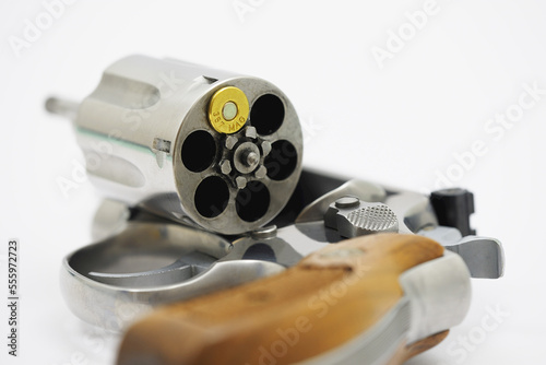 357 Magnum Loaded With One Bullet