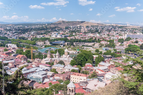 View of the architecture of the historical part of Tbilisi, Georgia.