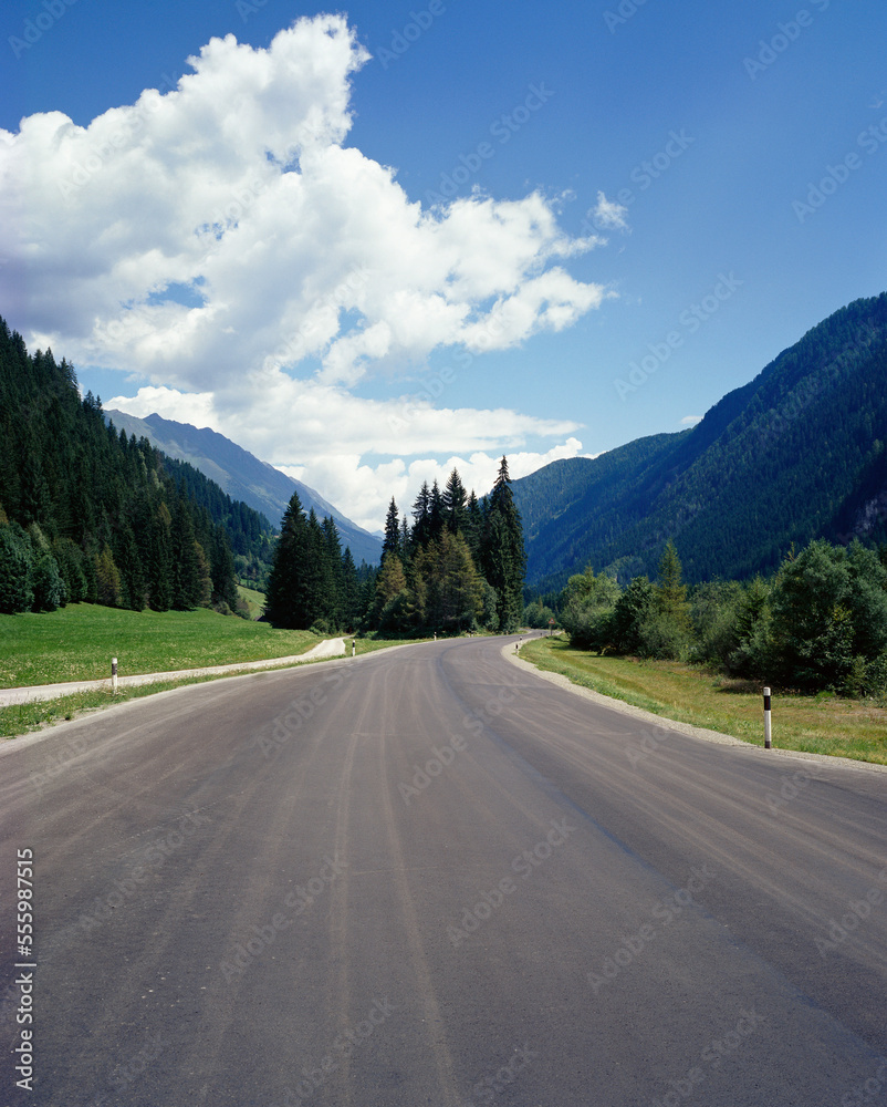 Road in the Defereggen Valley, Tirol, Austria
