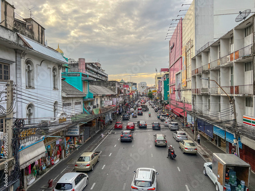 street in the city in Thailand