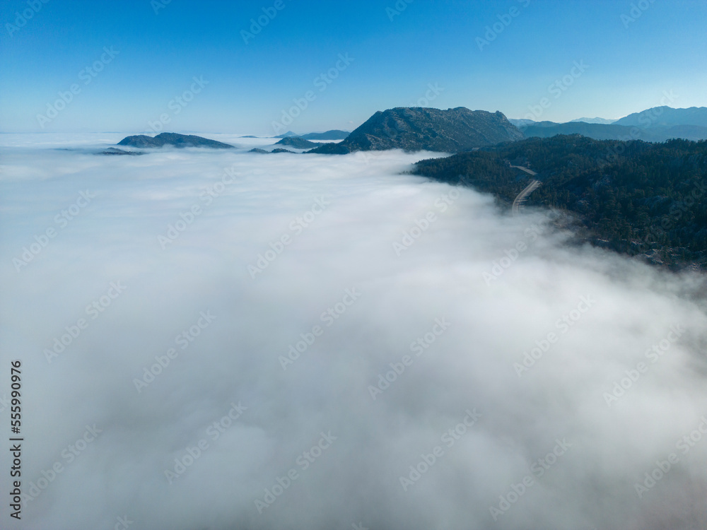 highways in foggy mountains, magnificent landscapes and mystical angles in nature highways in foggy mountains, magnificent landscapes and mystical angles in nature