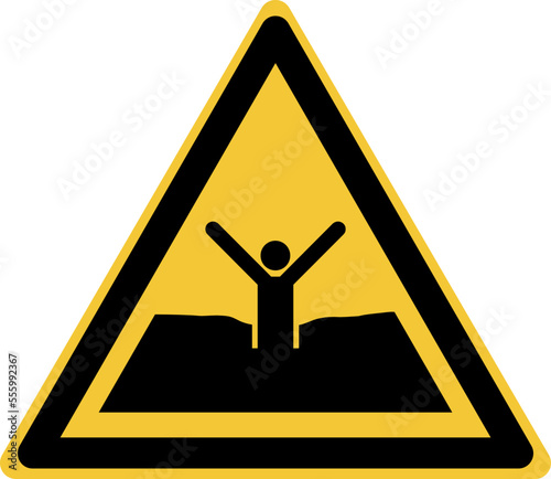 ISO 7010 W061 Warning; Quicksand or mud/deep mud or silt