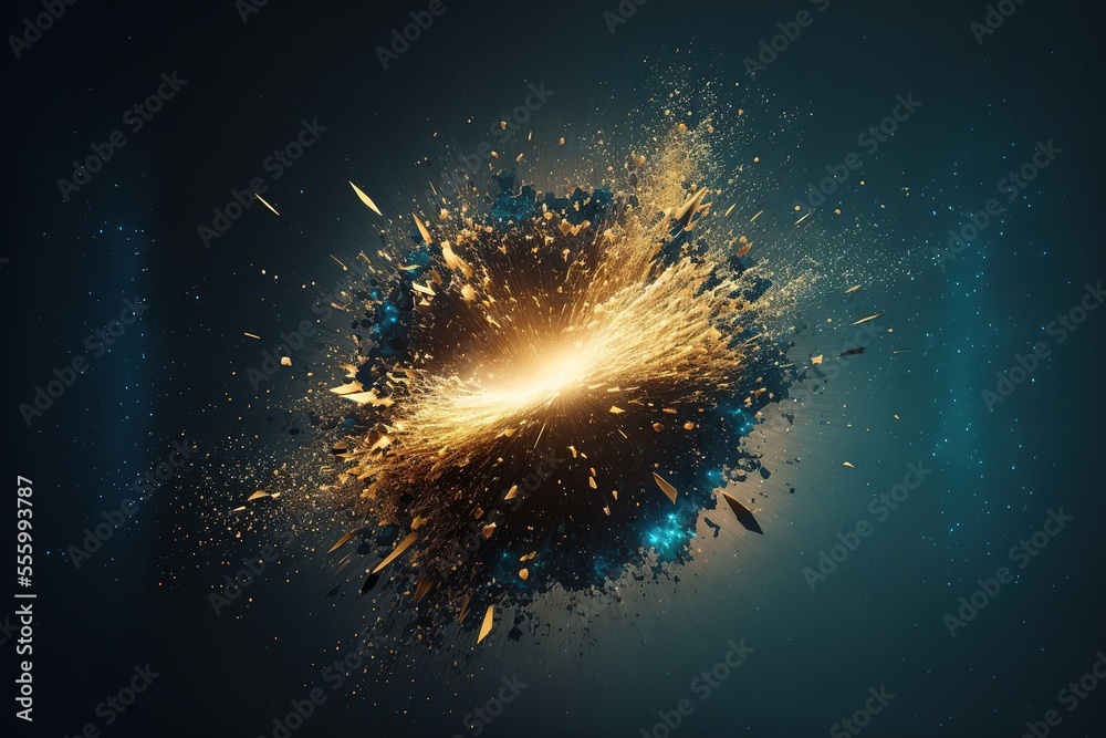Fototapeta premium Happy new year background with glitters and lights. A celebration for the new year 2023