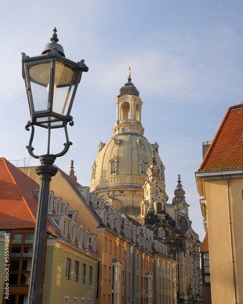 Dresden Frauenkirche, Munzgasse, Dresden, Saxony, Germany Dresden Frauenkirche, Munzgasse, Dresden, Saxony, Germany