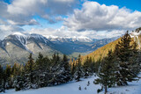 Snow covered Rocky Mountains in Canada.