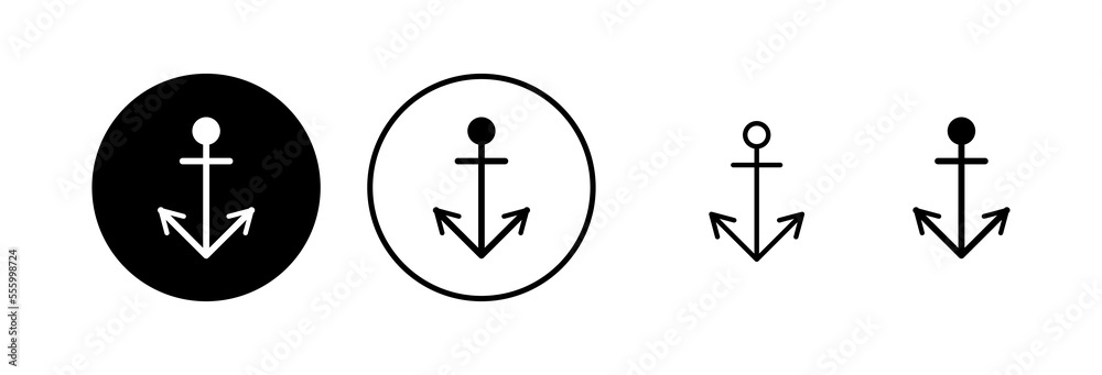 Anchor icon vector illustration. Anchor sign and symbol. Anchor marine icon.