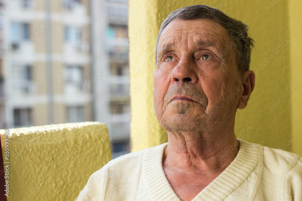 Senior man with a serious look on his face Senior man with a serious look on his face