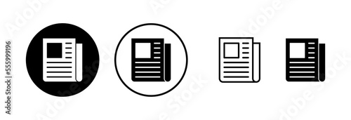 Newspaper icon vector illustration. news paper sign and symbolign