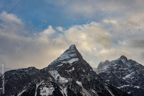 Berg  Winter  Berge  Alpen  Schnee  Berglandschaft  Sonnenspitze