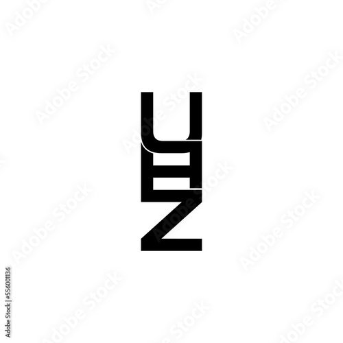 uhz letter initial monogram logo design