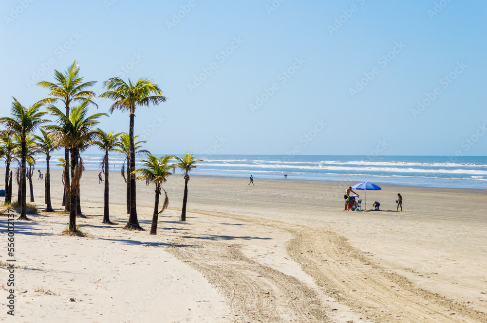 Praia Grande tropical nice beach in the State of San Paolo, Brazil