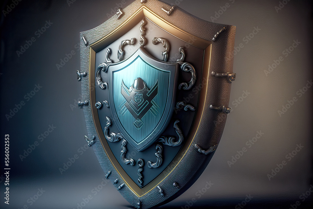 Fototapeta premium Data Security Data Protection 3D-Icon Cyberscurity and Internet Protection Sign of Security Generative AI Digital ART Illustration Backdrop Background Status Quo 