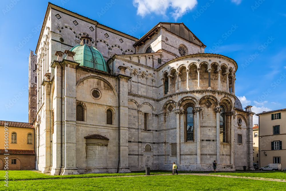 Lucca, Italy. The altar of the Cathedral of St. Martin (Cattedrale di San Martino)