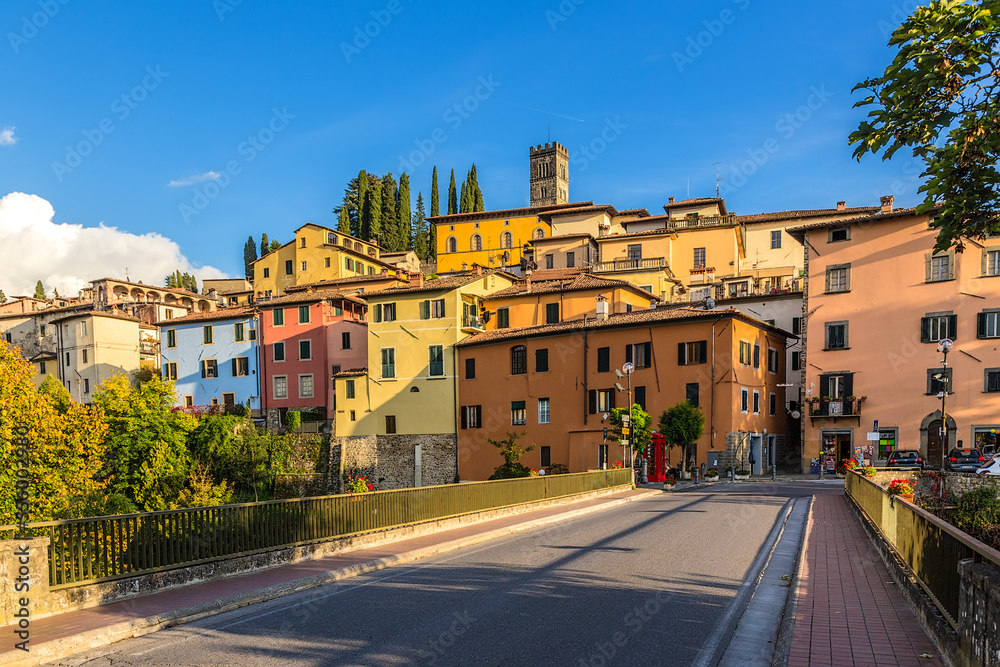 Lucca, Italy. Scenic view of buildings in the historic center