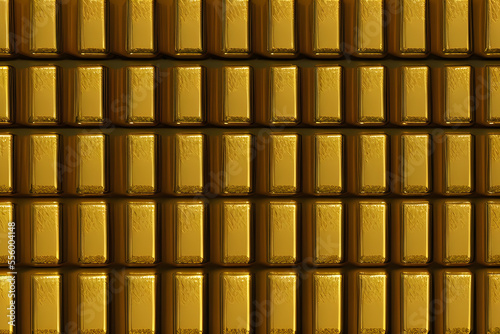 stacked gold bars ingot background created using Generative AI
