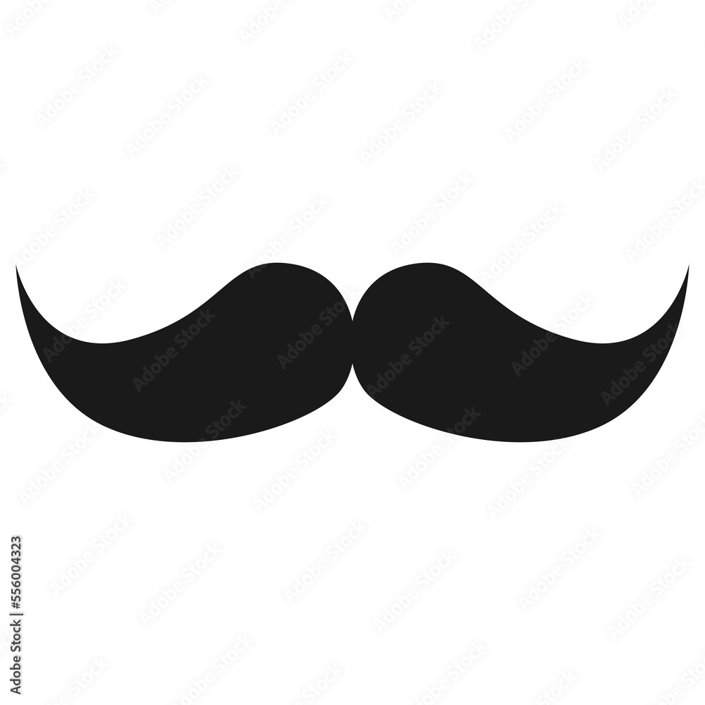 Fototapeta premium Moustache silhouette.